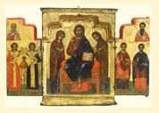 Triptych with Deesis and Saints - exhibited at the Temple Gallery, specialists in Russian icons