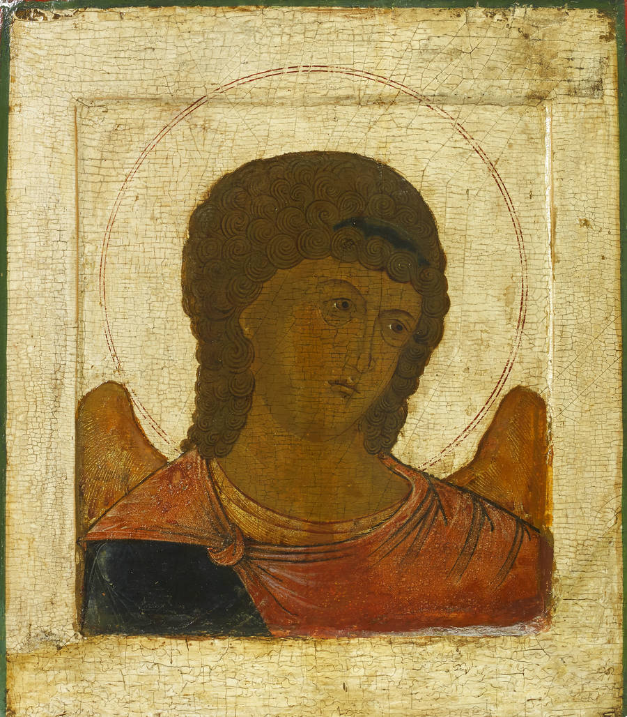 Detailed view: AZ30. Archangel Michael- exhibited at the Temple Gallery, specialists in Russian icons