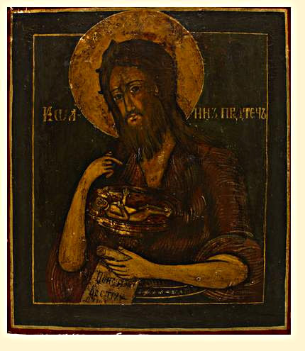 St John the Baptist - exhibited at the Temple Gallery, specialists in Russian icons